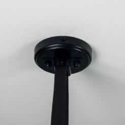 Holmes Linear Island Pendant With Leather Straps, Five-Light -Home-Lighting Sale mlf352pcmbkpolbrs 8