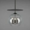 Casablanca Modern Open Glass Globe Mini Chandelier With Disc, Three-Light -Home-Lighting Sale mlf353antslvpcmbk