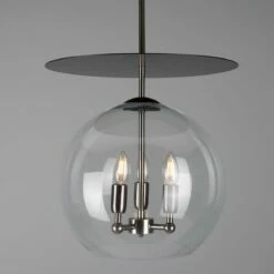 Casablanca Modern Open Glass Globe Mini Chandelier With Disc, Three-Light 21 Casablanca Modern Open Glass Globe Mini Chandelier With Disc, Three-Light -Home-Lighting Sale mlf353antslvpcmbk 4