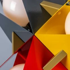 Bisbee Multicoloured Avant-garde Chandelier With Opal Glass Globes, Six-Light -Home-Lighting Sale mlf355multi 10