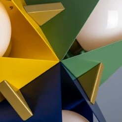 Bisbee Multicoloured Avant-garde Chandelier With Opal Glass Globes, Six-Light -Home-Lighting Sale mlf355multi 11