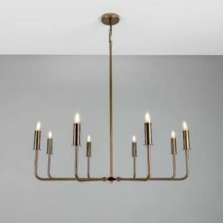 Irvine Modern Brass Chandelier, Eight-Light 27 Irvine Modern Brass Chandelier, Eight-Light -Home-Lighting Sale mlf357antbrs 5