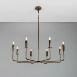 Irvine Modern Brass Chandelier, Eight-Light 28 Irvine Modern Brass Chandelier, Eight-Light -Home-Lighting Sale mlf357antbrs 6