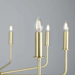 Irvine Modern Brass Chandelier, Eight-Light 39 Irvine Modern Brass Chandelier, Eight-Light -Home-Lighting Sale mlf357satbrs 6