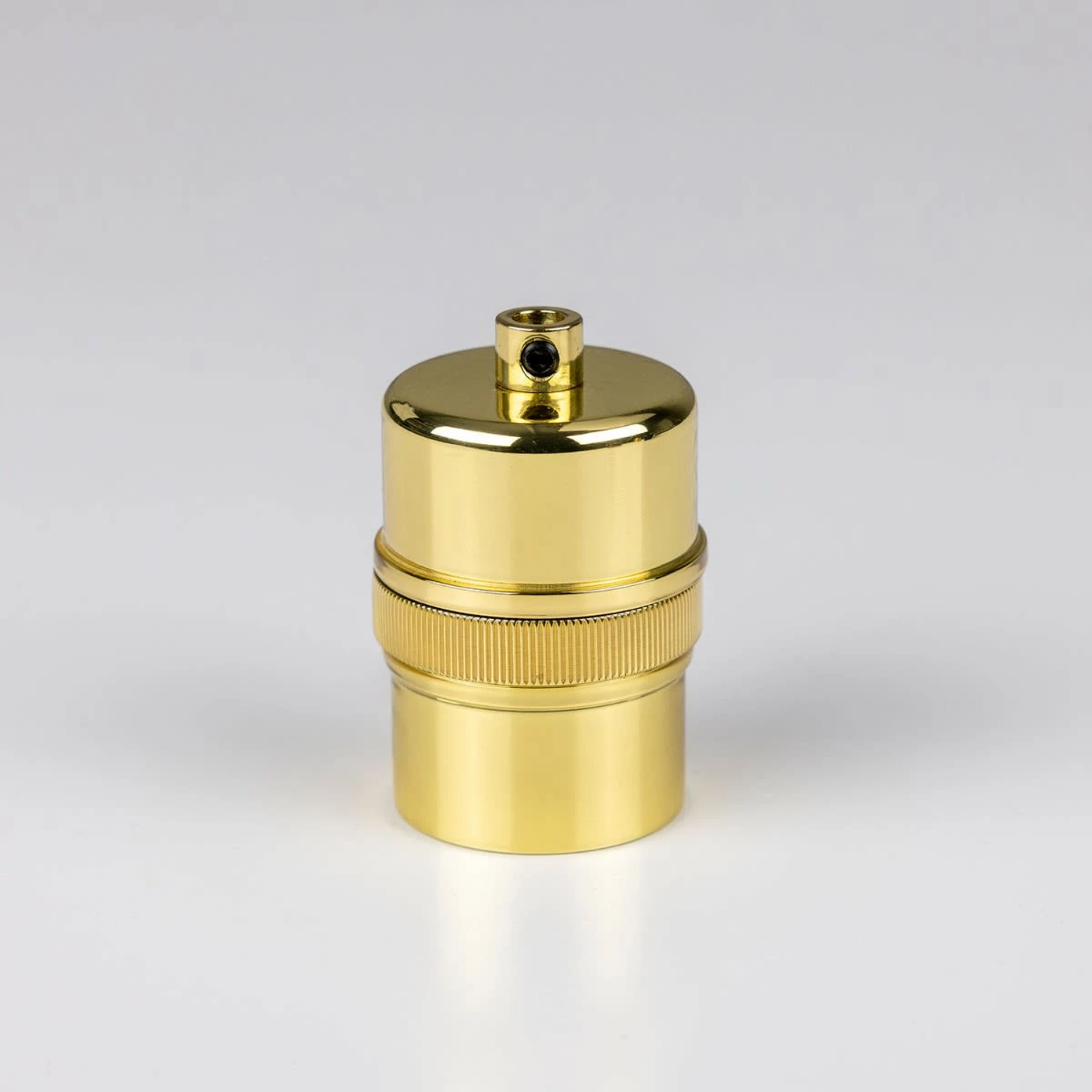 Modern Brass Lamp Holder With Cord Grip E26 8 Modern Brass Lamp Holder With Cord Grip E26 - Image 6
