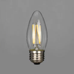 LED Filament Candle Bulb Dimmable E26 3.5W 2700k 350lm 3.5"