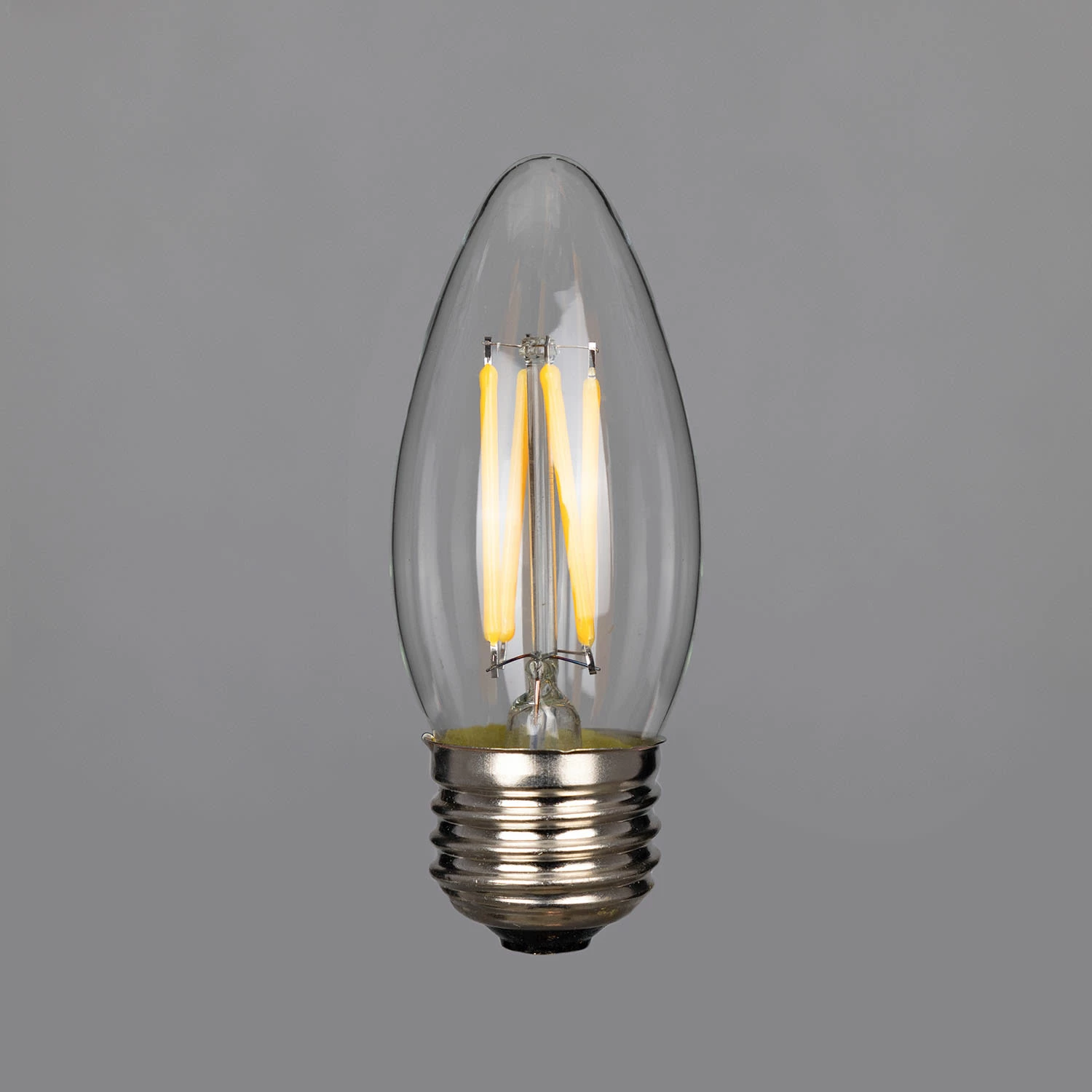 LED Filament Candle Bulb Dimmable E26 3.5W 2700k 350lm 3.5" 3 LED Filament Candle Bulb Dimmable E26 3.5W 2700k 350lm 3.5"