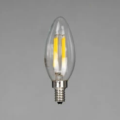 LED Filament Candle Bulb Dimmable E12 4.8W 2700k 470lm 3.7"