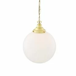 Yerevan Opal Glass Globe Pendant Light 11.8" -Home-Lighting Sale mlp000polbrs 2