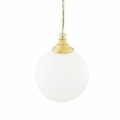 Yerevan Opal Glass Globe Pendant Light 11.8" -Home-Lighting Sale mlp000satbrs 2