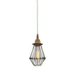 Praia Bronze Industrial Cage Pendant Light -Home-Lighting Sale mlp005pcbrz