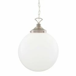 Yerevan Opal Glass Globe Pendant Light 15.7"