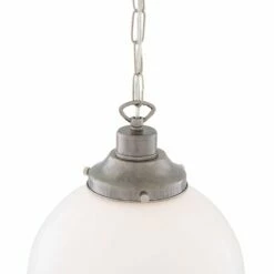 Yerevan Opal Glass Globe Pendant Light 9.8" -Home-Lighting Sale mlp089antslv 3