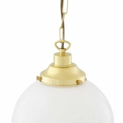 Yerevan Opal Glass Globe Pendant Light 9.8" -Home-Lighting Sale mlp089polbrs 3