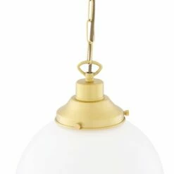 Yerevan Opal Glass Globe Pendant Light 9.8" -Home-Lighting Sale mlp089satbrs 3