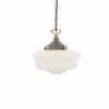1920's Classic Schoolhouse Glass Pendant Light 13.8" 2 1920's Classic Schoolhouse Glass Pendant Light 13.8" -Home-Lighting Sale mlp117antbrs