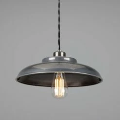 Telal Industrial Factory Pendant Light 12.6" 18 Telal Industrial Factory Pendant Light 12.6" -Home-Lighting Sale mlp193antslv 1