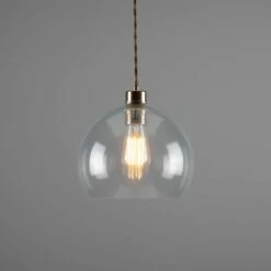 Eden Clear Open Glass Globe Pendant Light 9.8" -Home-Lighting Sale mlp266antbrs 1 1