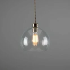 Eden Clear Open Glass Globe Pendant Light 9.8" -Home-Lighting Sale mlp266antbrs 4