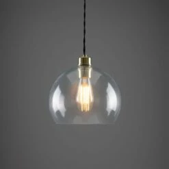 Eden Clear Open Glass Globe Pendant Light 9.8" -Home-Lighting Sale mlp266polbrs