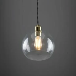 Eden Clear Open Glass Globe Pendant Light 9.8" -Home-Lighting Sale mlp266polbrs 2