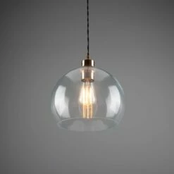 Eden Clear Open Glass Globe Pendant Light 9.8" -Home-Lighting Sale mlp266polcop 2