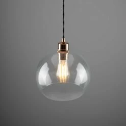 Eden Clear Open Glass Globe Pendant Light 9.8" -Home-Lighting Sale mlp266polcop 3