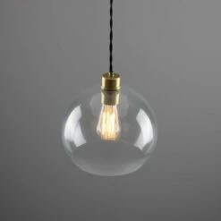 Eden Clear Open Glass Globe Pendant Light 9.8" -Home-Lighting Sale mlp266satbrs 3