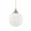 Riad Clear Glass Globe Pendant Light 11.8" 2 Riad Clear Glass Globe Pendant Light 11.8" -Home-Lighting Sale mlp267antslv