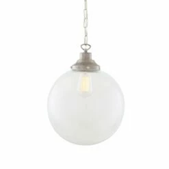Riad Clear Glass Globe Pendant Light 11.8"
