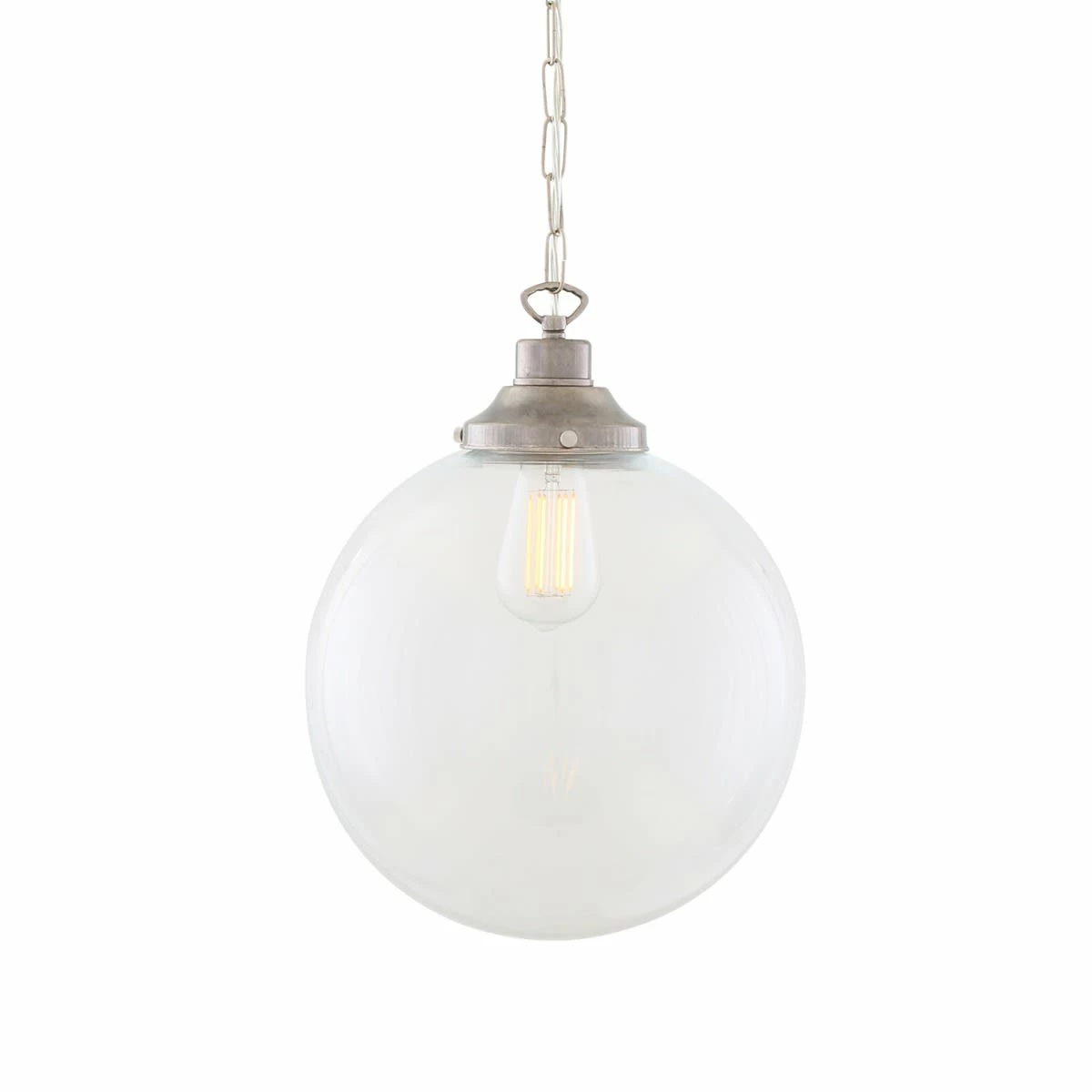 Riad Clear Glass Globe Pendant Light 11.8" 3 Riad Clear Glass Globe Pendant Light 11.8"