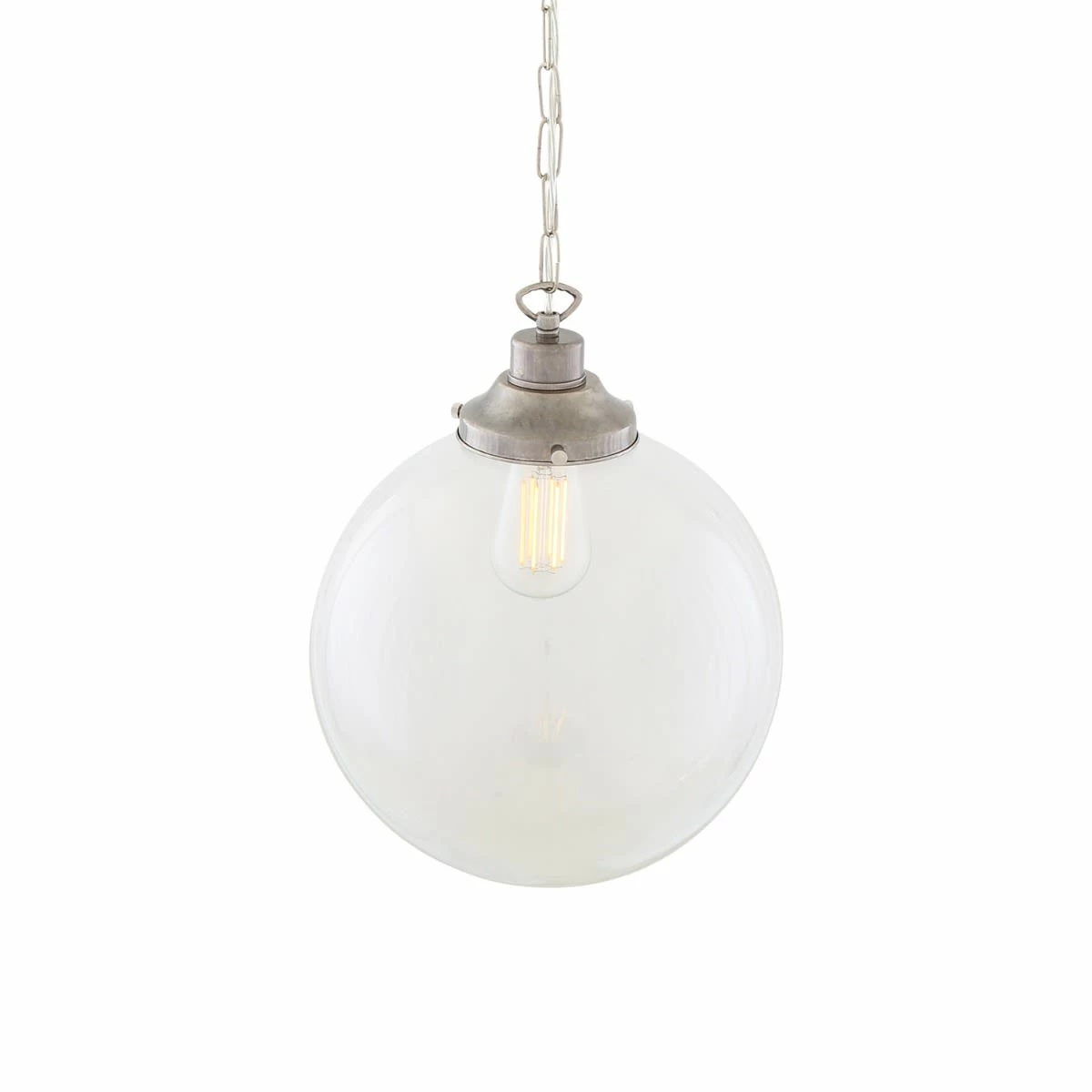 Riad Clear Glass Globe Pendant Light 11.8" 5 Riad Clear Glass Globe Pendant Light 11.8" - Image 3