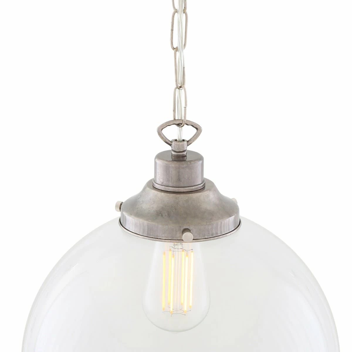 Riad Clear Glass Globe Pendant Light 11.8" 6 Riad Clear Glass Globe Pendant Light 11.8" - Image 4