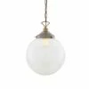 Riad Large Clear Glass Globe Pendant Light 13.8"