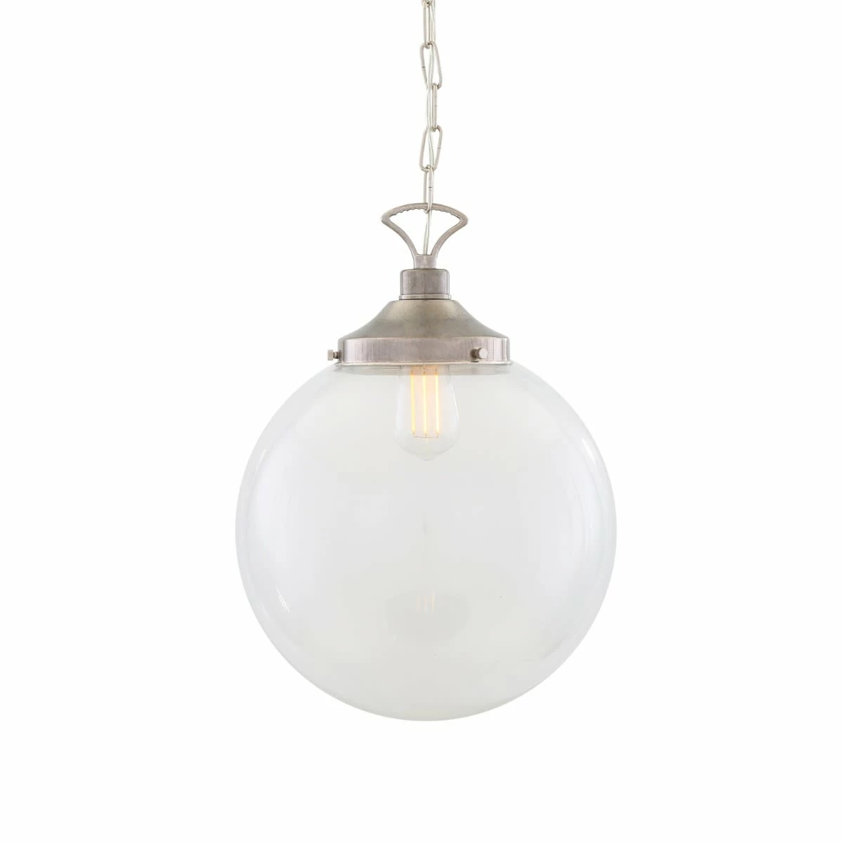 Riad Large Clear Glass Globe Pendant Light 13.8" 7 Riad Large Clear Glass Globe Pendant Light 13.8" - Image 5