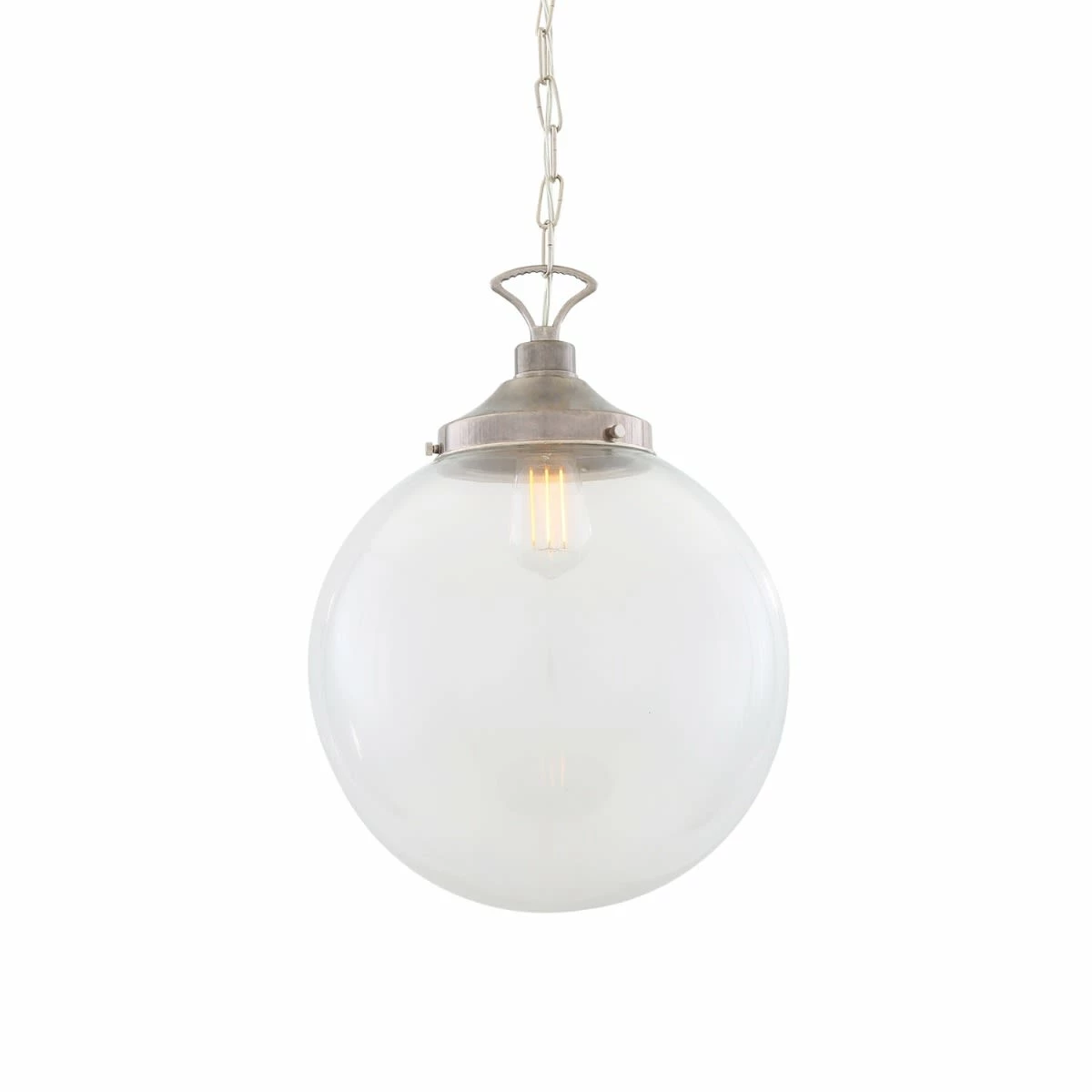 Riad Large Clear Glass Globe Pendant Light 13.8" 8 Riad Large Clear Glass Globe Pendant Light 13.8" - Image 6