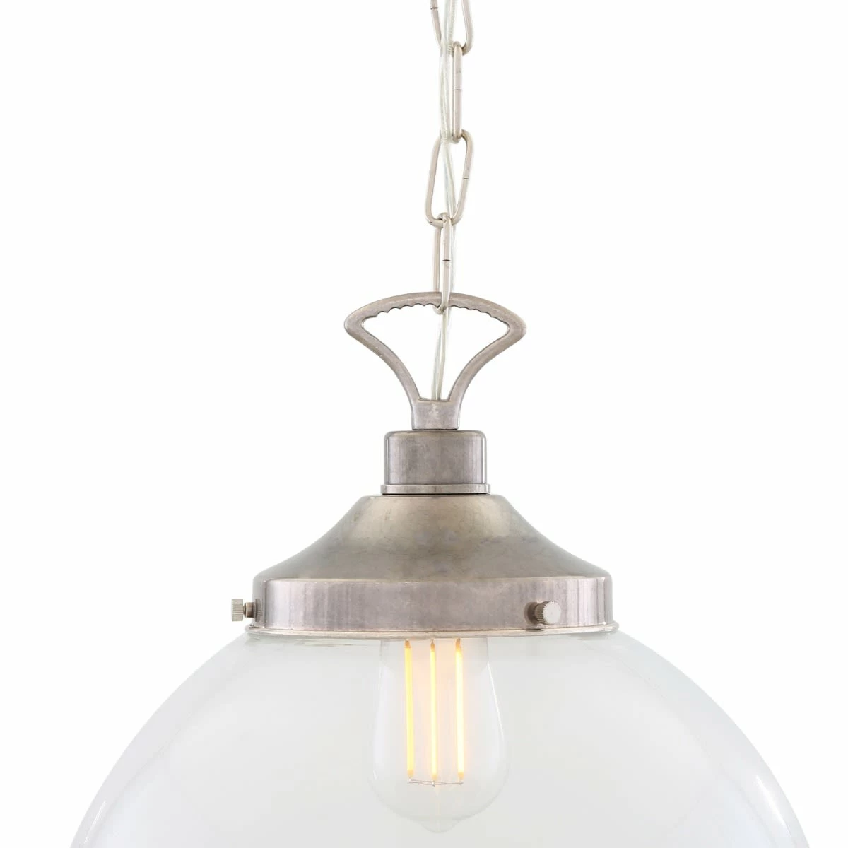 Riad Large Clear Glass Globe Pendant Light 13.8" 10 Riad Large Clear Glass Globe Pendant Light 13.8" - Image 8