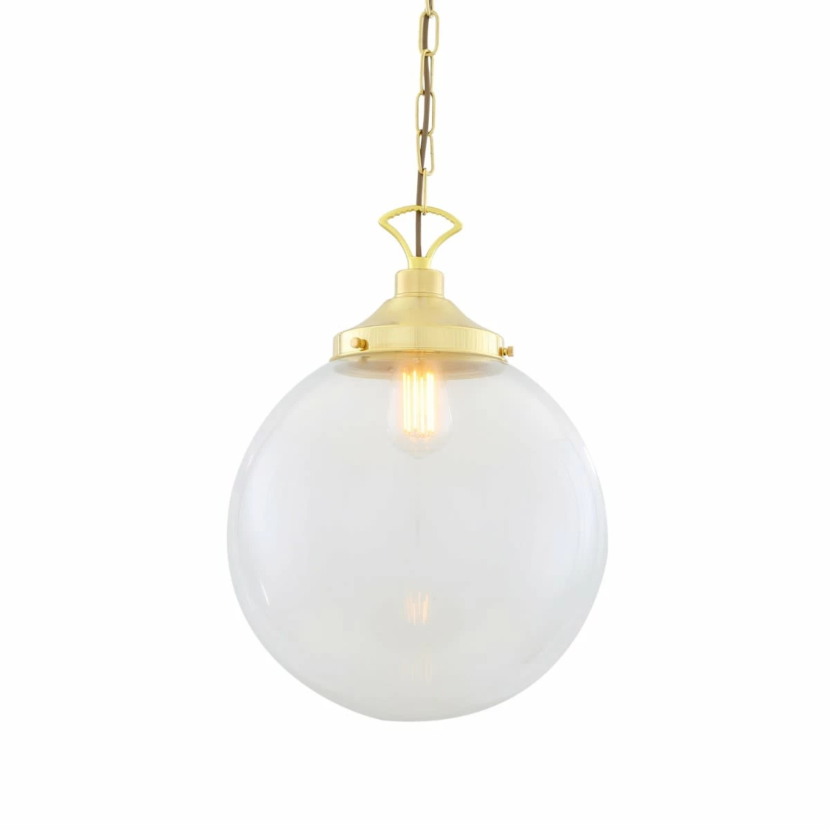 Riad Large Clear Glass Globe Pendant Light 13.8" 12 Riad Large Clear Glass Globe Pendant Light 13.8" - Image 10