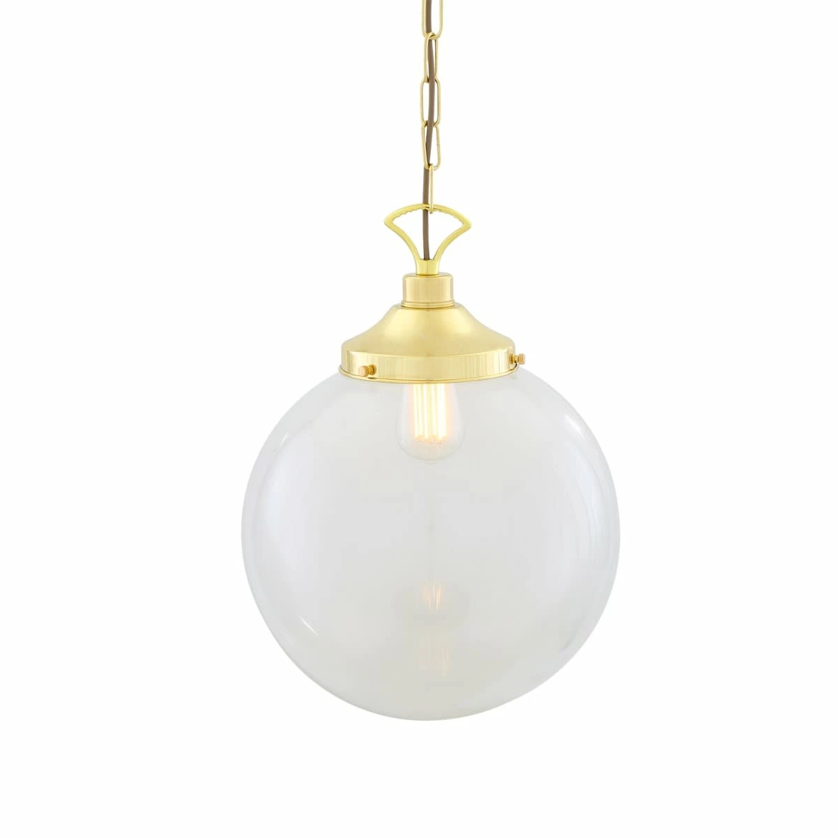 Riad Large Clear Glass Globe Pendant Light 13.8" 13 Riad Large Clear Glass Globe Pendant Light 13.8" - Image 11