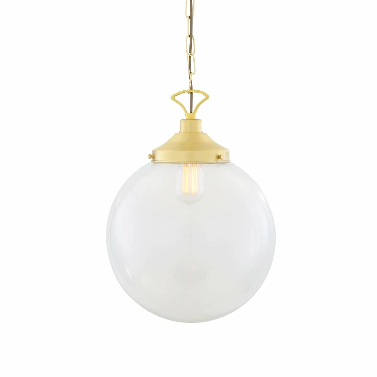 Riad Large Clear Glass Globe Pendant Light 13.8" 15 Riad Large Clear Glass Globe Pendant Light 13.8" - Image 13