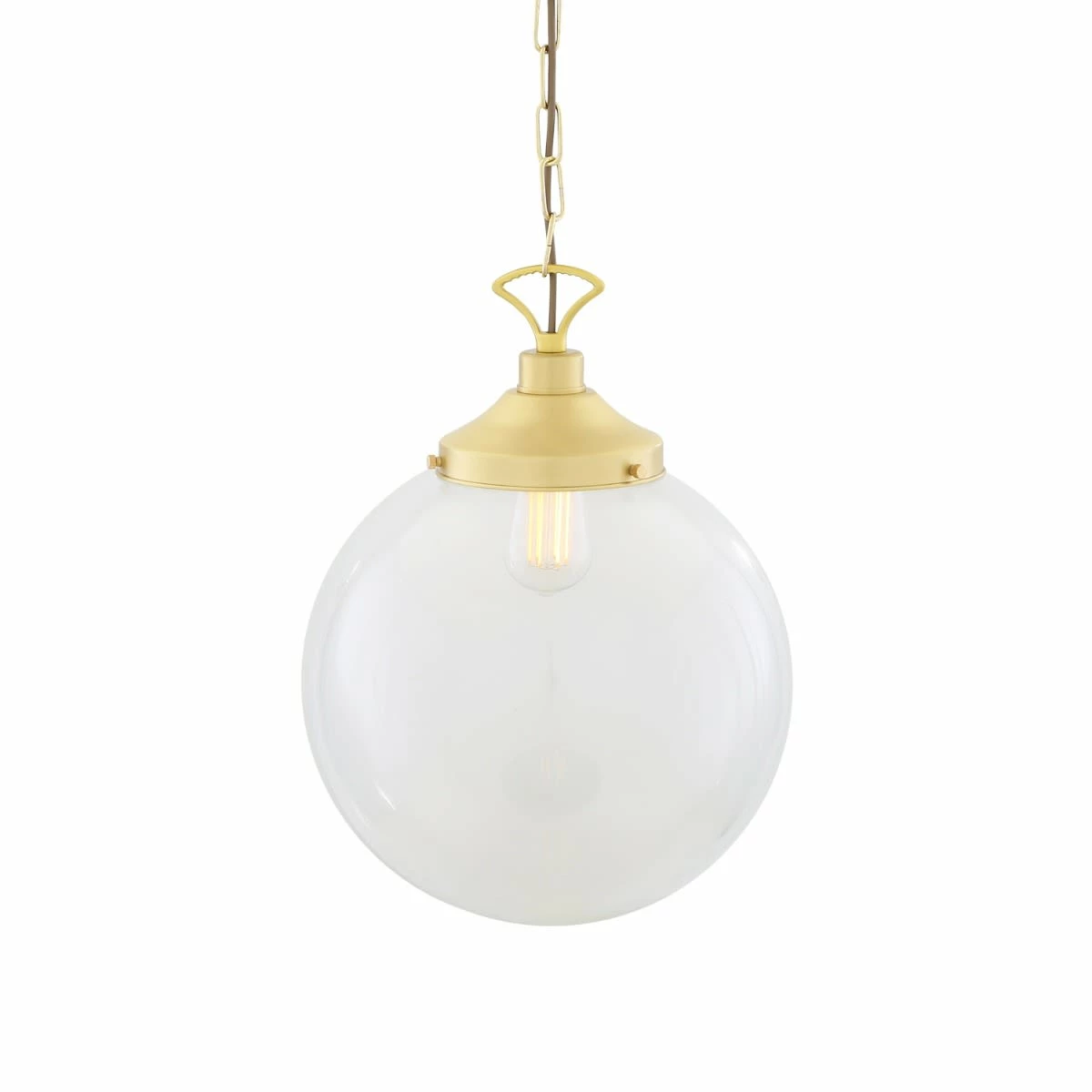 Riad Large Clear Glass Globe Pendant Light 13.8" 16 Riad Large Clear Glass Globe Pendant Light 13.8" - Image 14