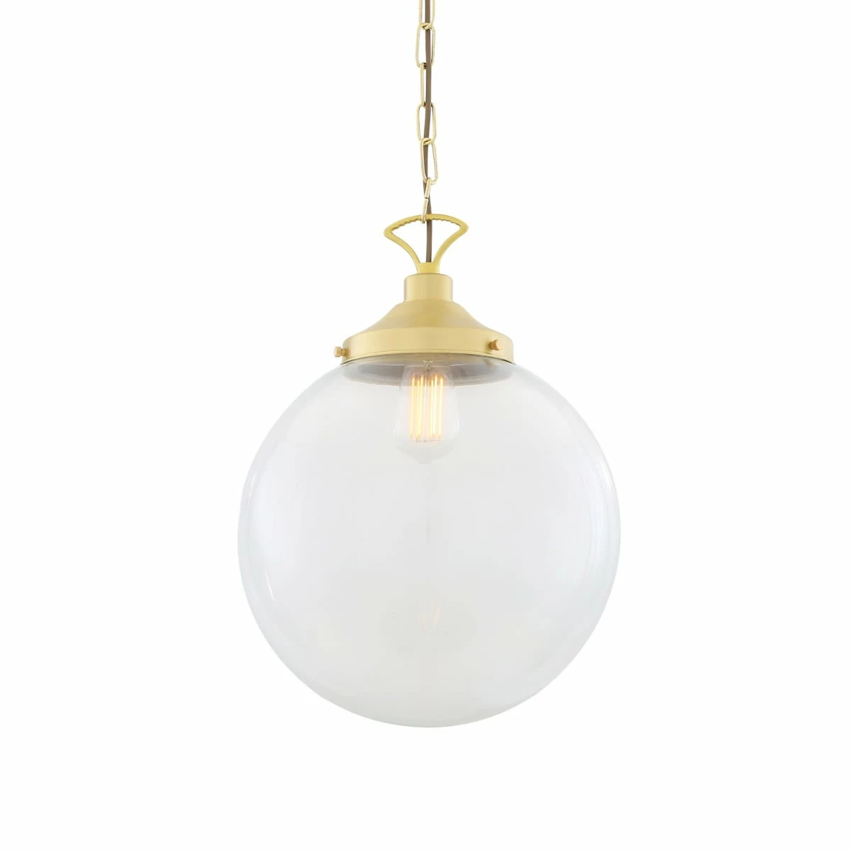 Riad Large Clear Glass Globe Pendant Light 13.8" 17 Riad Large Clear Glass Globe Pendant Light 13.8" - Image 15
