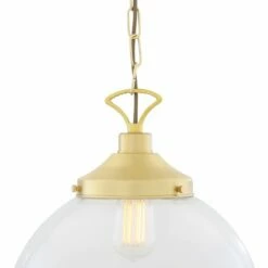 Riad Large Clear Glass Globe Pendant Light 13.8" 35 Riad Large Clear Glass Globe Pendant Light 13.8" -Home-Lighting Sale mlp268satbrs 3