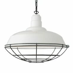 Cobal Large Industrial Cage Pendant Light 20.9" -Home-Lighting Sale mlp290pcwte