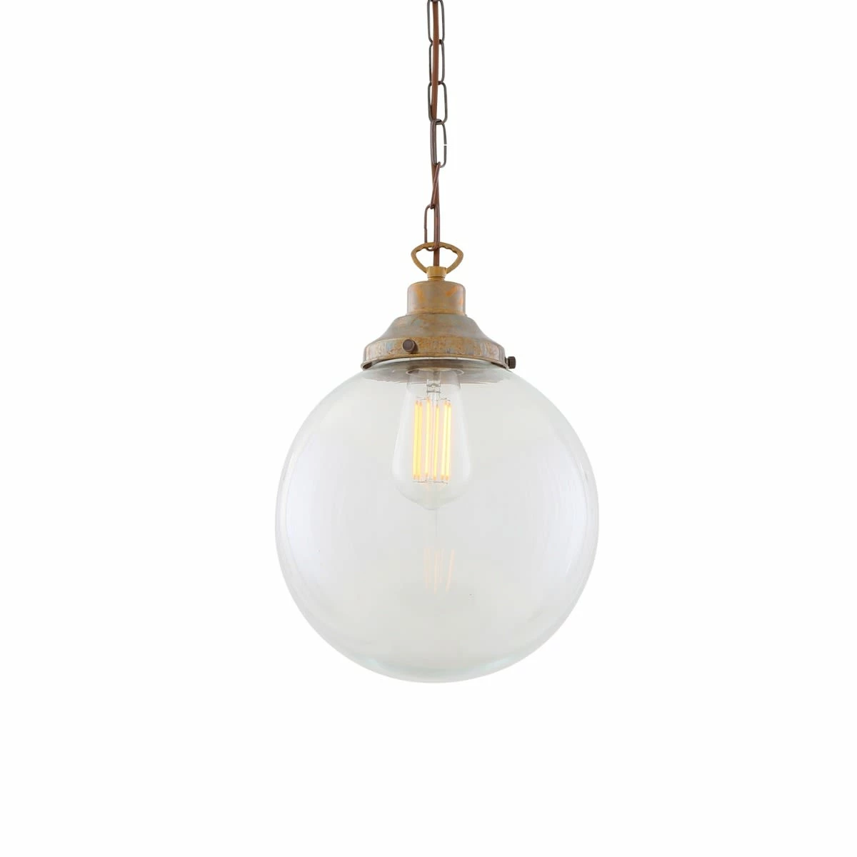 Riad Clear Glass Globe Pendant Light 25cm 4 Riad Clear Glass Globe Pendant Light 25cm - Image 2