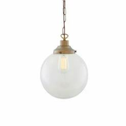Riad Clear Glass Globe Pendant Light 25cm