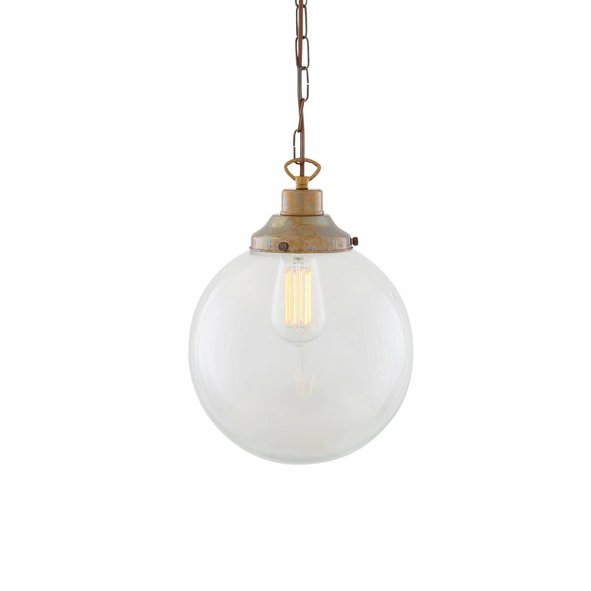 Riad Clear Glass Globe Pendant Light 25cm 3 Riad Clear Glass Globe Pendant Light 25cm