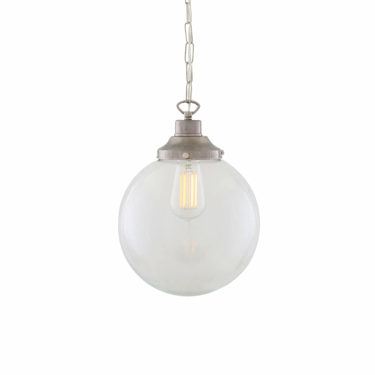 Riad Clear Glass Globe Pendant Light 25cm 6 Riad Clear Glass Globe Pendant Light 25cm - Image 4
