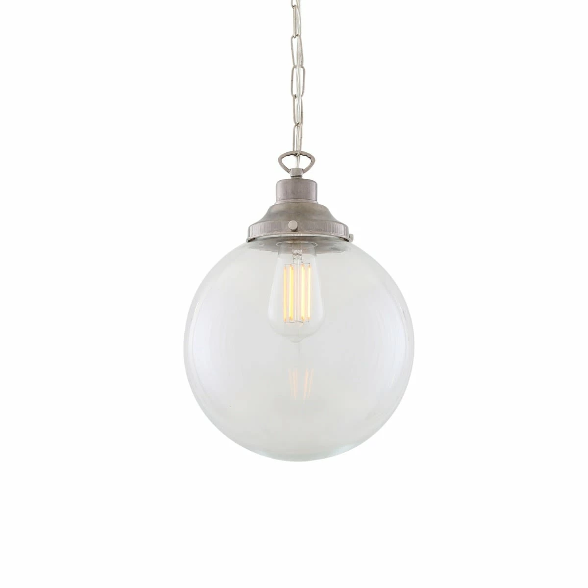 Riad Clear Glass Globe Pendant Light 25cm 7 Riad Clear Glass Globe Pendant Light 25cm - Image 5