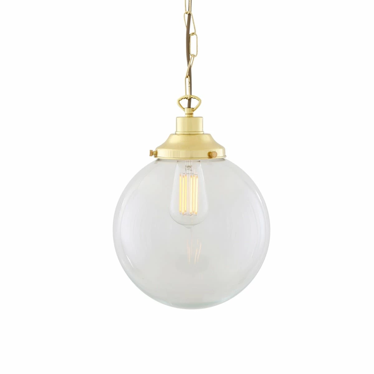 Riad Clear Glass Globe Pendant Light 25cm 9 Riad Clear Glass Globe Pendant Light 25cm - Image 7